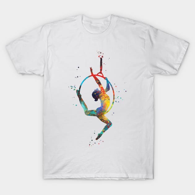 Aerial hoop, lyra T-Shirt by RosaliArt